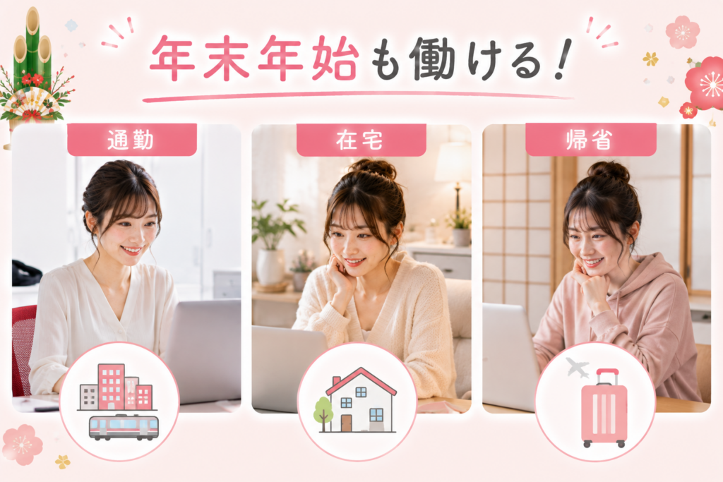 年末年始も働ける！