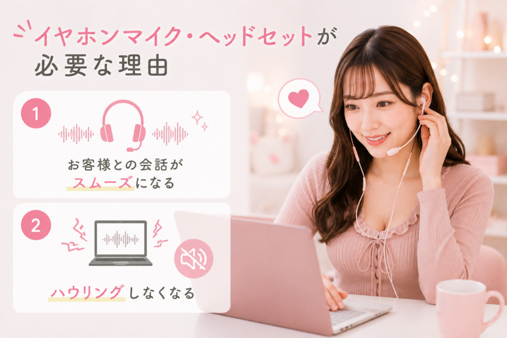 チャットレディにイヤホンマイクやヘッドセットが必要な理由