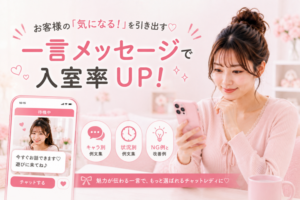 チャットレディの一言メッセージ例文集