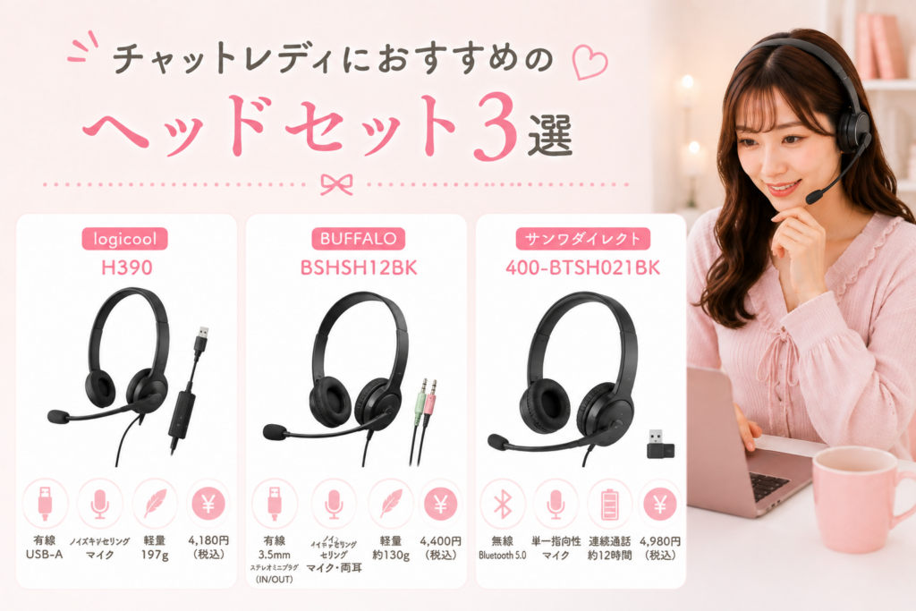 チャットレディにおすすめのヘッドセット3選