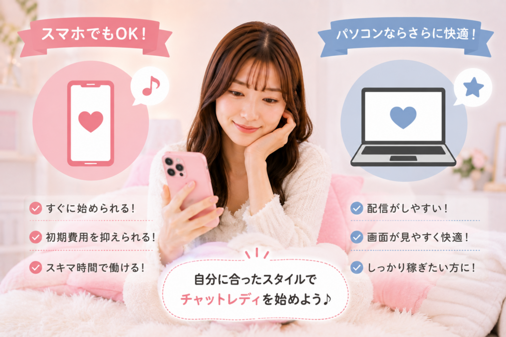 パソコンがなくてもチャットレディはできる？