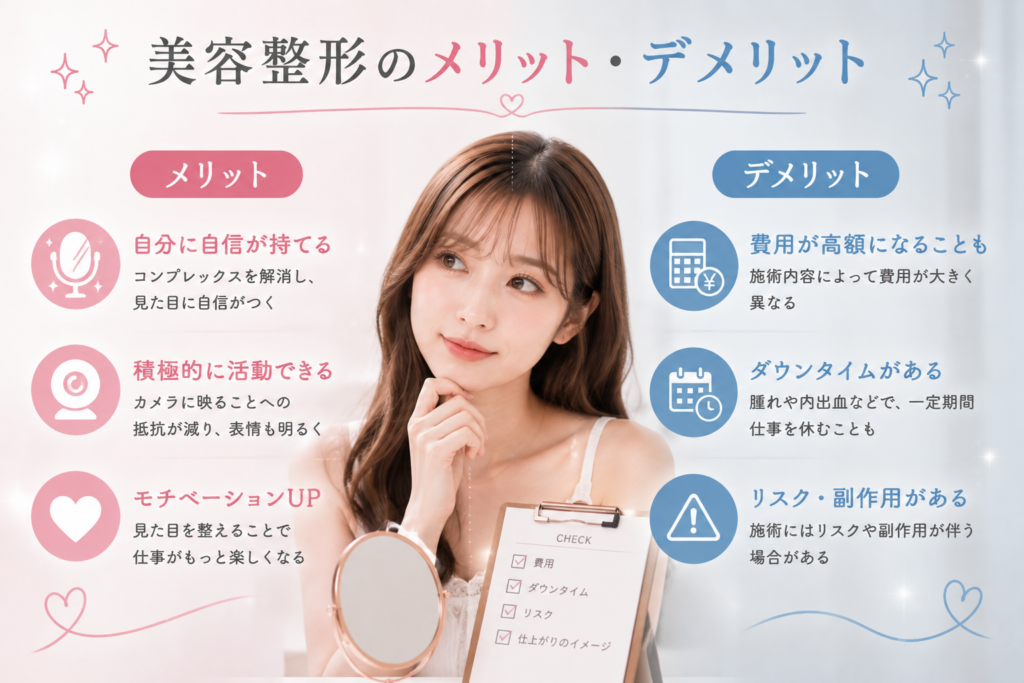 チャットレディが美容整形をするメリット・デメリット