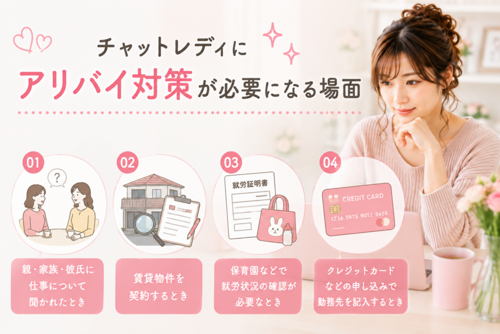 チャットレディにアリバイ対策が必要になる場面
