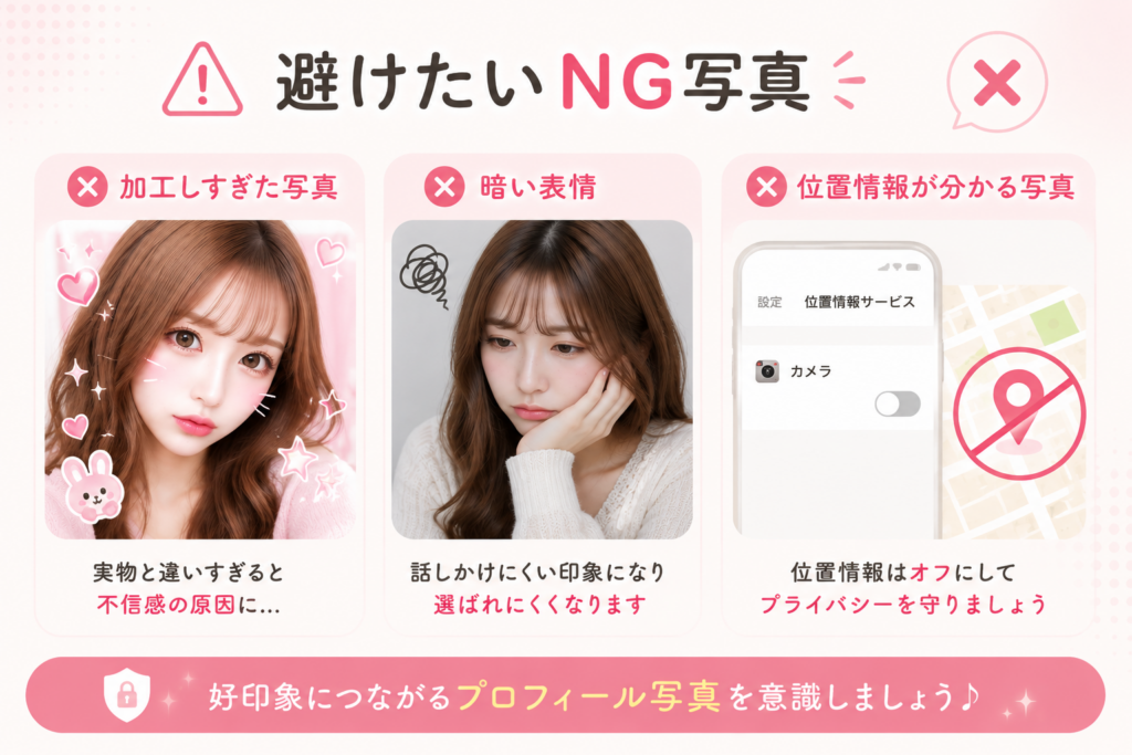 避けたいNG写真