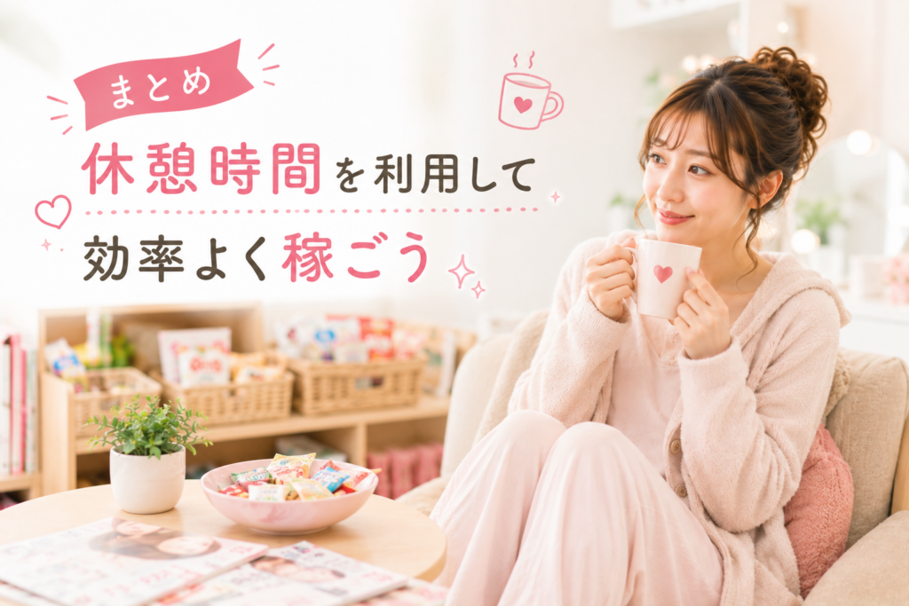 休憩時間を利用して効率よく稼ごう
