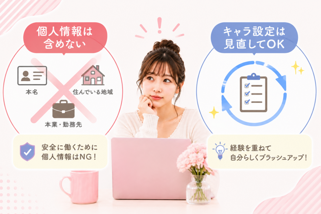 チャットレディのキャラ設定を作るときの注意点