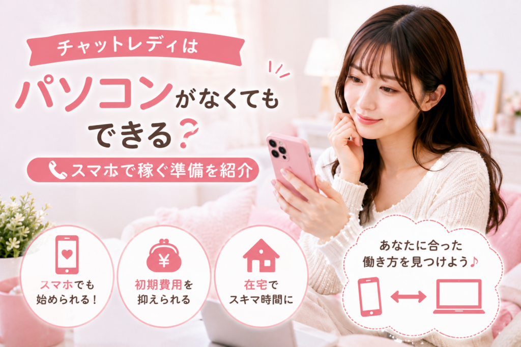 チャットレディはパソコンがなくてもできる？