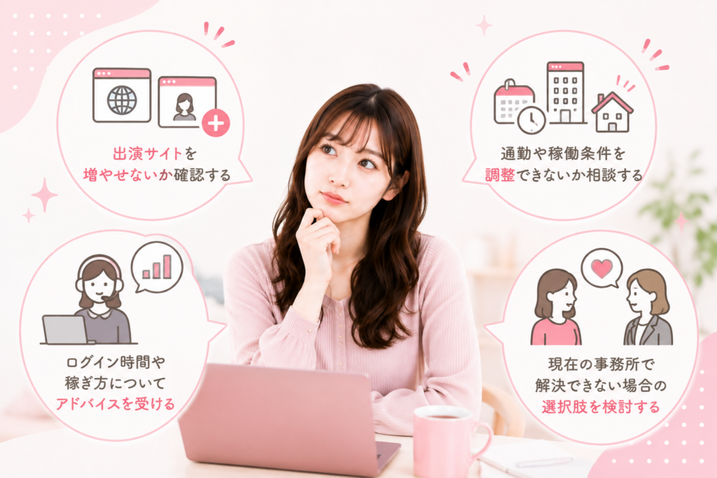 チャットレディ事務所の掛け持ちを考えたときの対処法