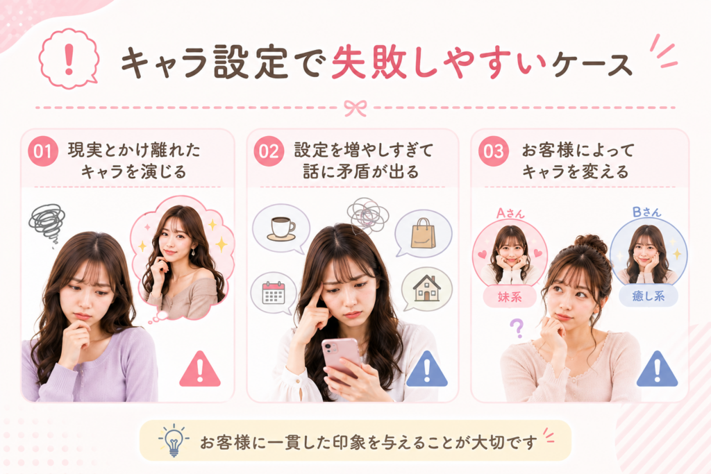 キャラ設定で失敗しやすいケース