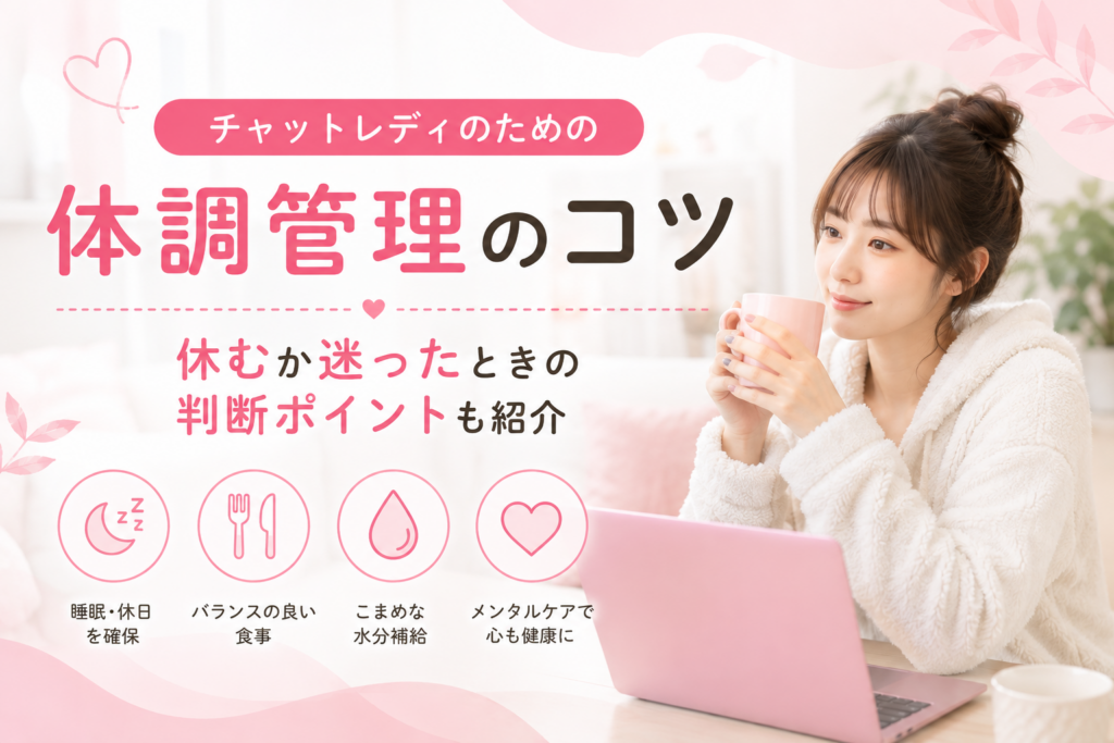 チャットレディのための体調管理のコツ