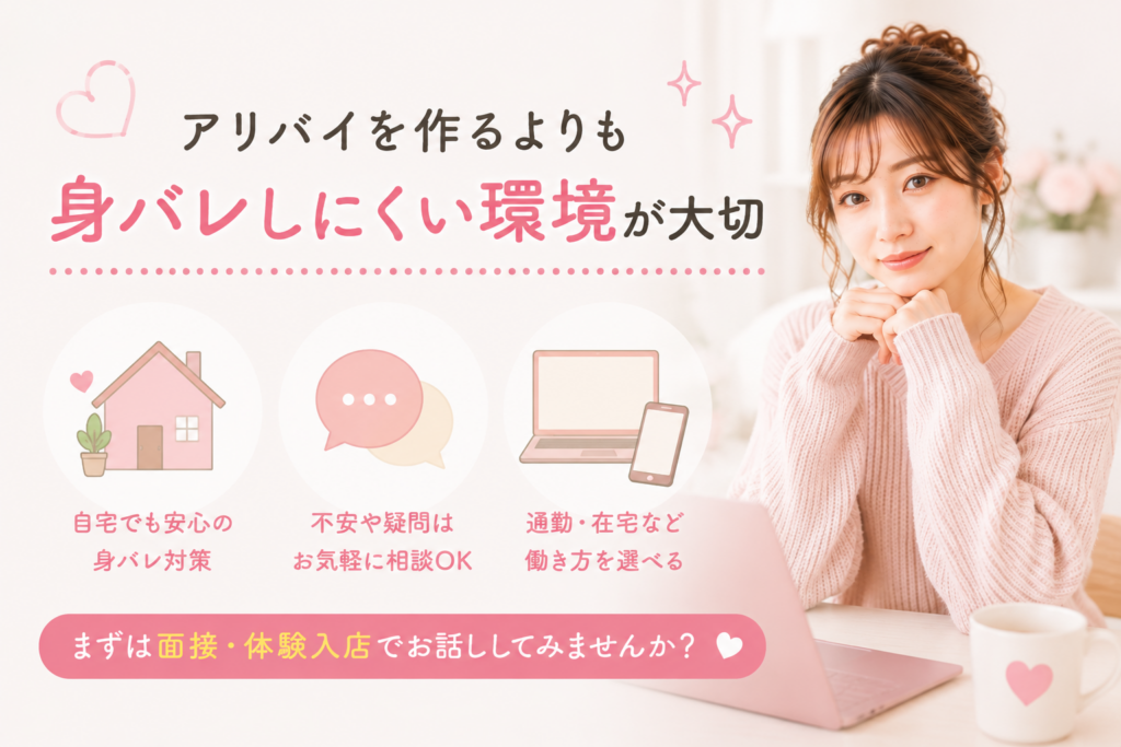 アリバイを作るよりも身バレしにくい環境が大切