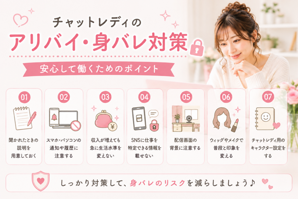 チャットレディのアリバイ・身バレ対策