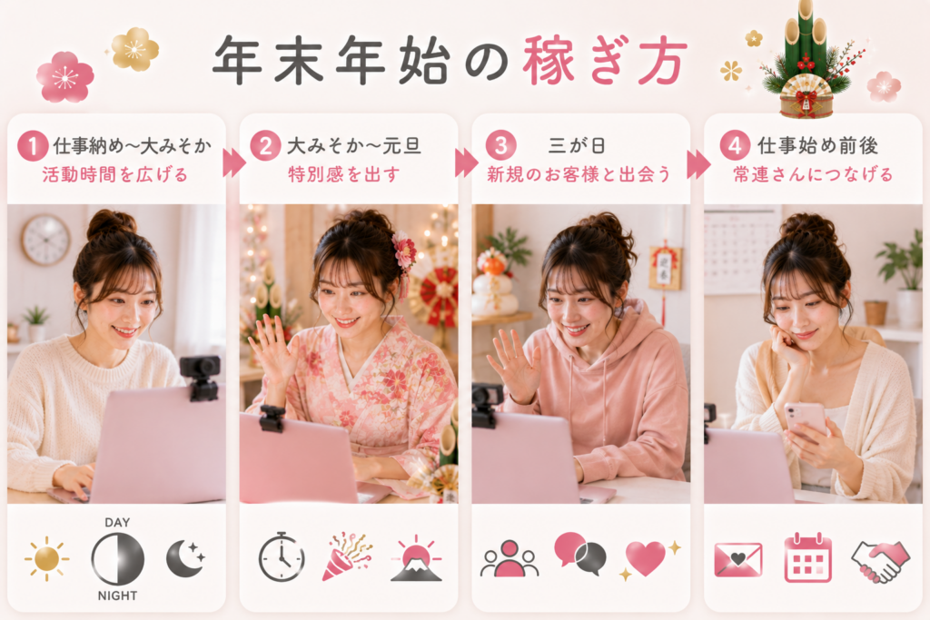 年末年始の稼ぎ方