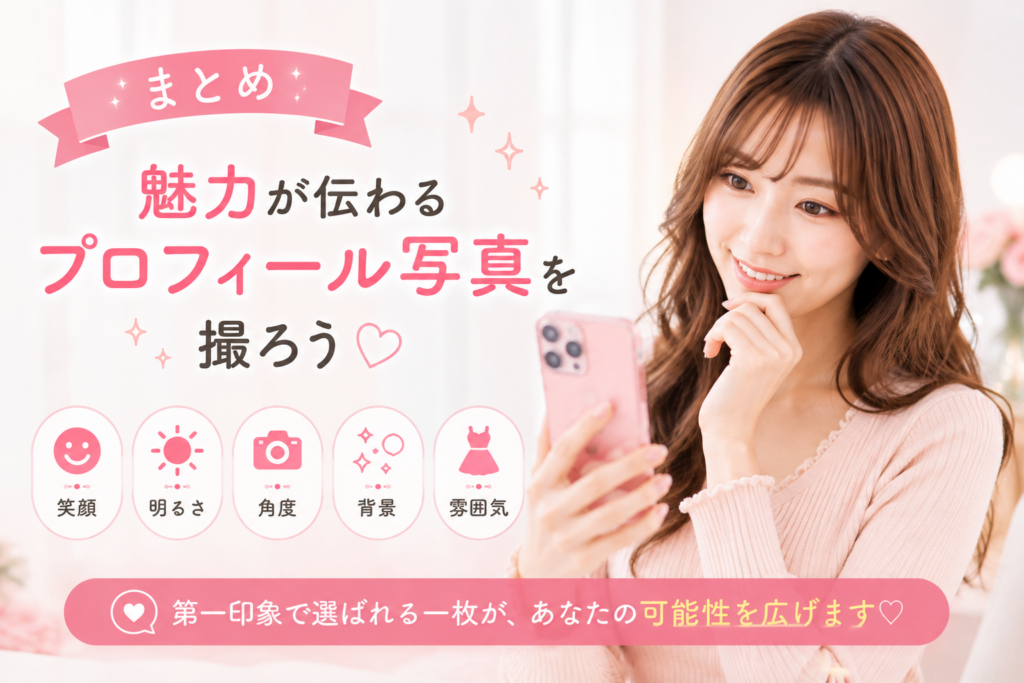 プロフィール写真は自分の魅力を伝えられるように撮ろう