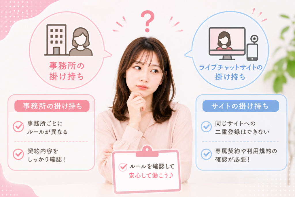チャットレディ事務所の掛け持ちはあり？なし？