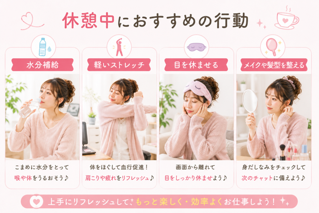 休憩中におすすめの行動