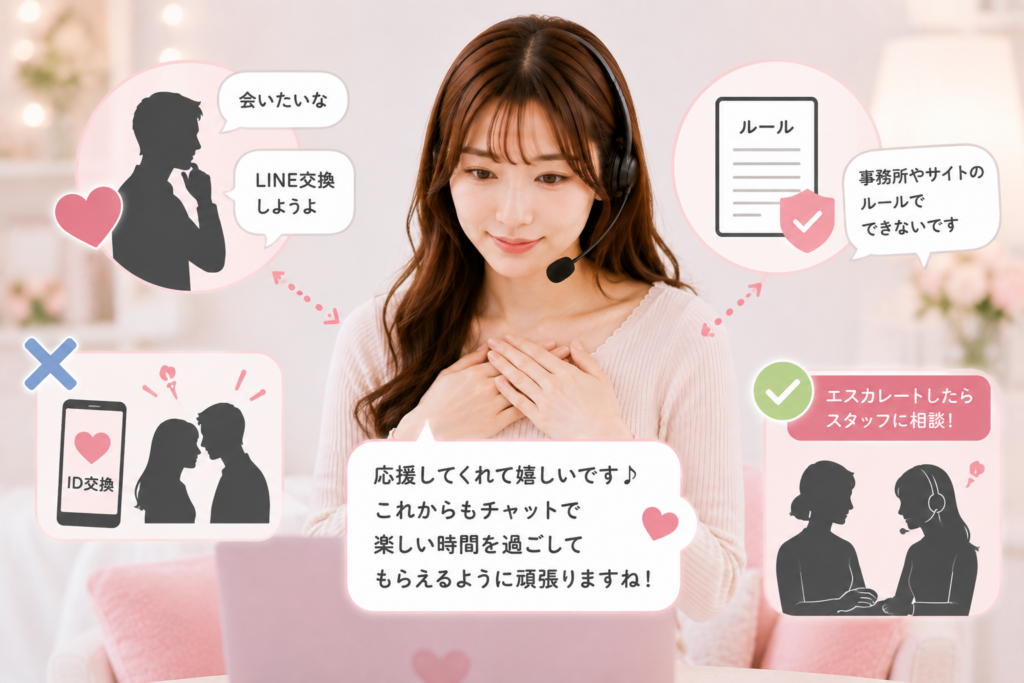 お客様からチャットレディへ恋愛感情を寄せられたら？