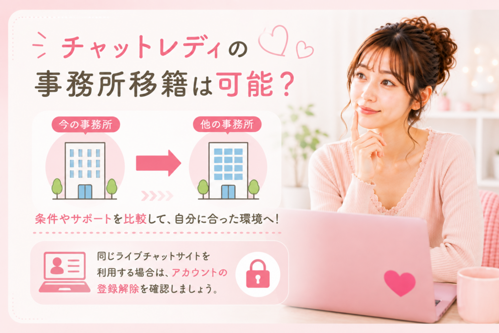 チャットレディの事務所移籍は可能？
