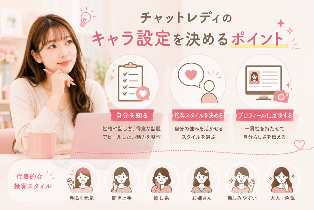 チャットレディのキャラ設定を決めるポイント