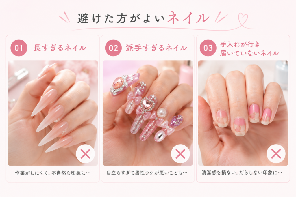 避けた方がよいネイル