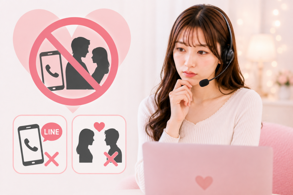 チャットレディとお客様の恋愛は基本的にNG