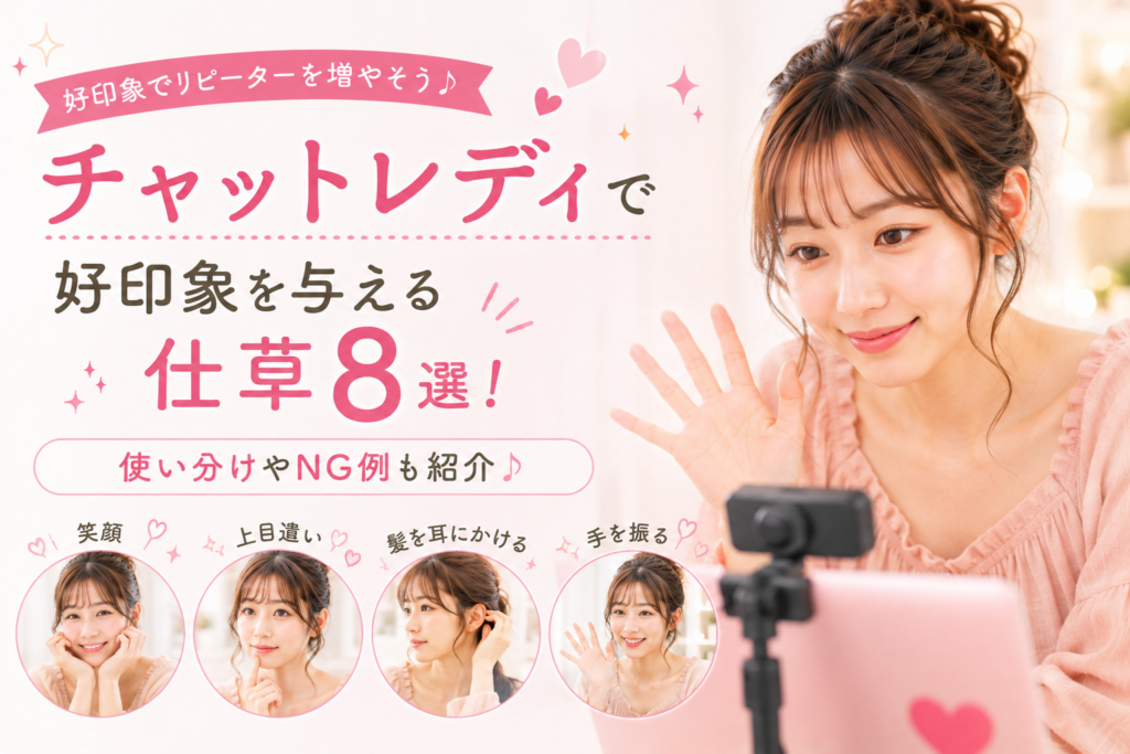 チャットレディで好印象を与える仕草8選