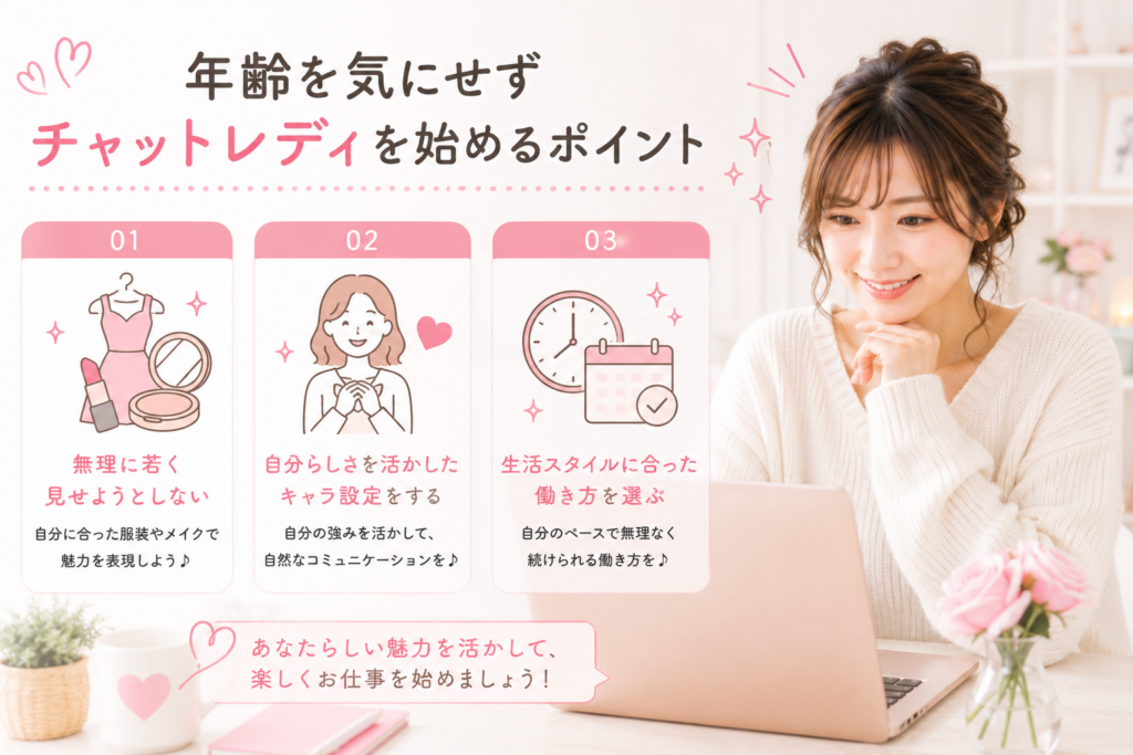 年齢を気にせずチャットレディを始めるためのポイント