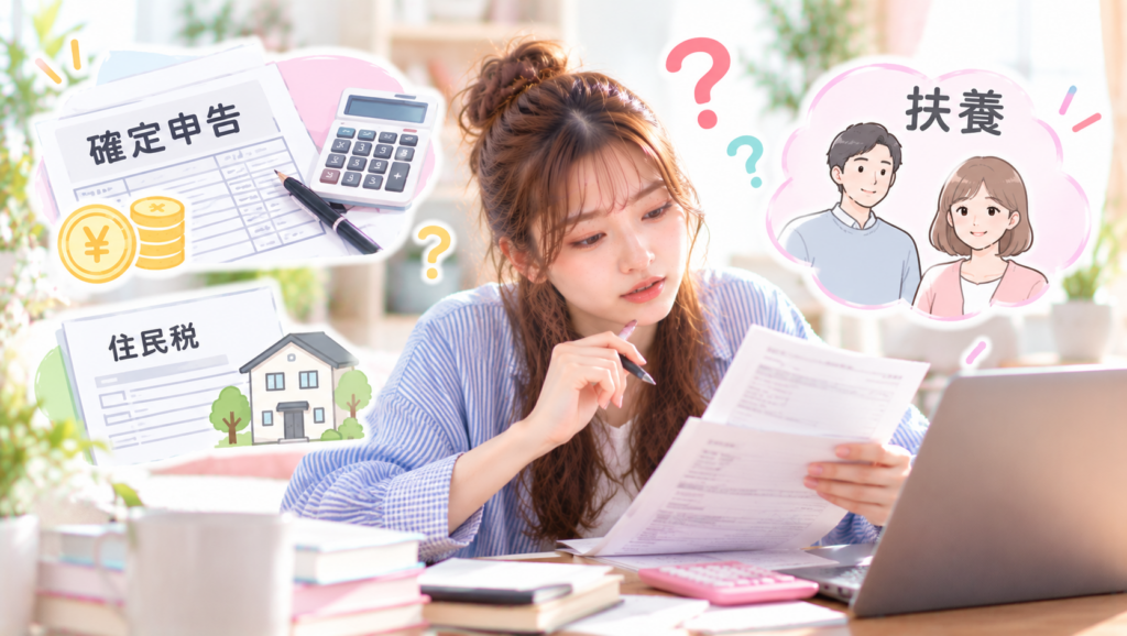 大学生が副業で収入を得たときに確認すべき税金と扶養