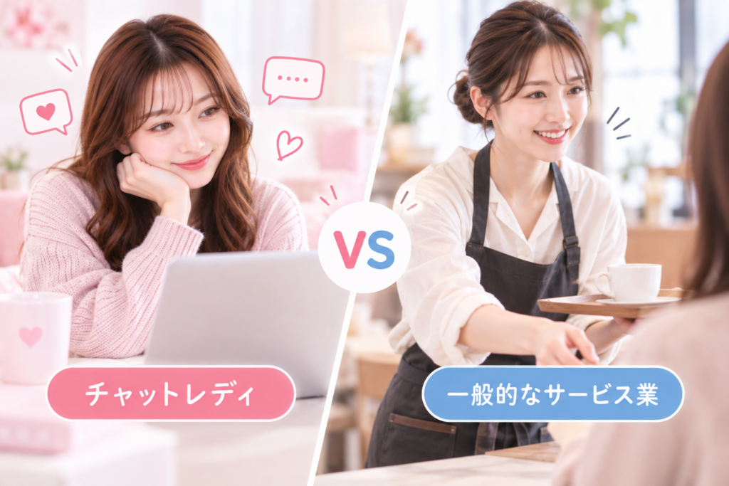 一般的なサービス業とチャットレディの違い