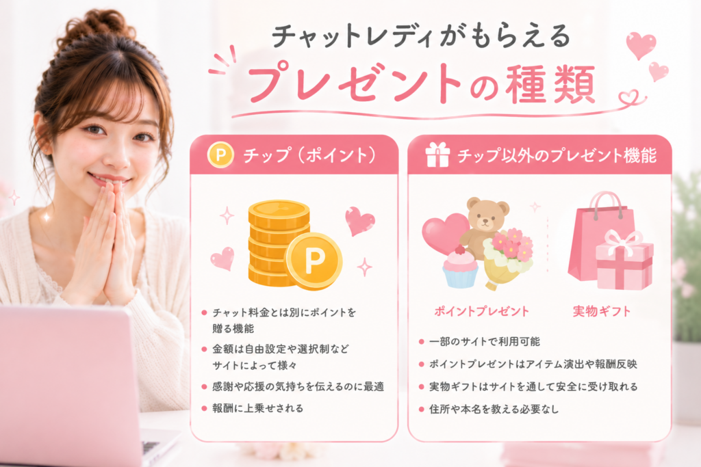 チャットレディがもらえるプレゼントの種類