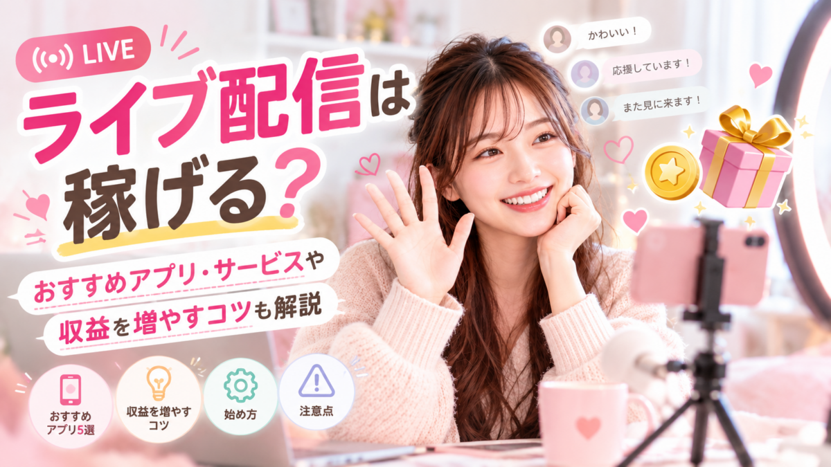 ライブ配信は稼げる？おすすめアプリ・サービスや収益を増やすコツも解説