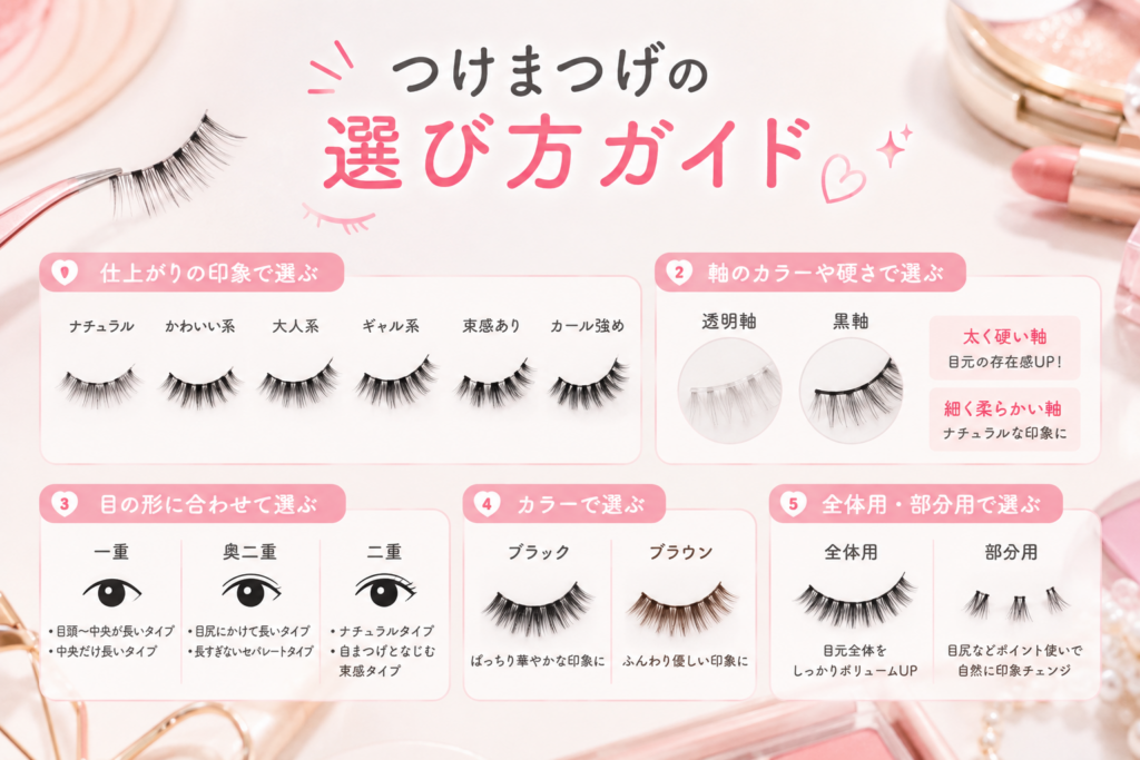 つけまつげの選び方ガイド