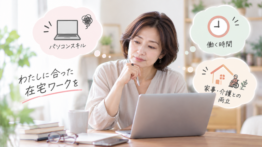 50代の女性が在宅ワークを探す際に注意したいポイント