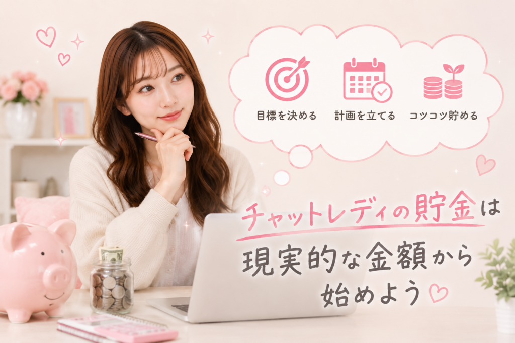 チャットレディの貯金は現実的な金額から始めよう