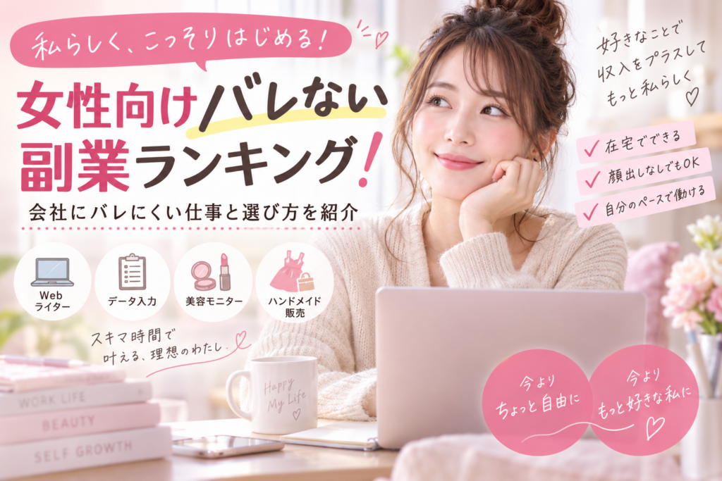 女性向けバレない副業ランキング！