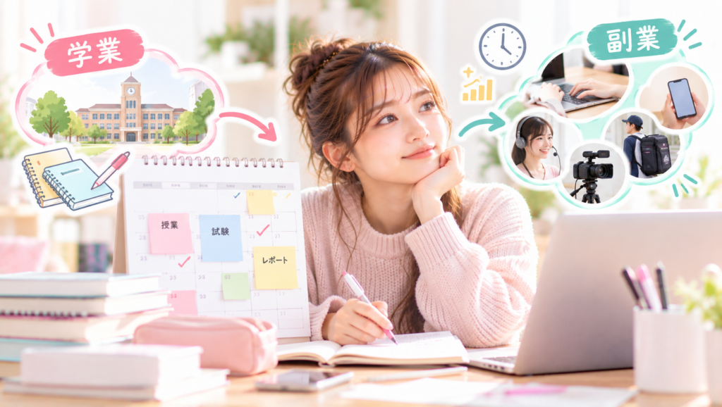 大学生が副業と学業を両立するための流れ
