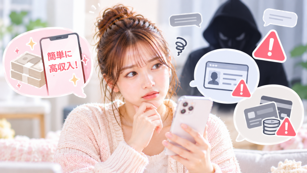 怪しいスマホ仕事を見分けるポイント