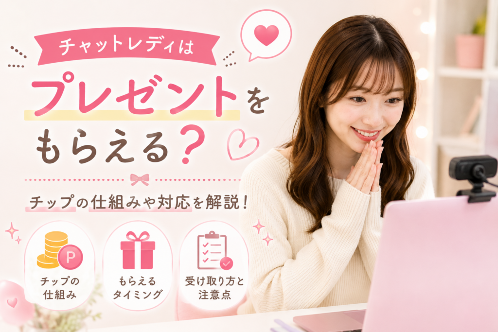 チャットレディはプレゼントをもらえる？チップの仕組みや対応を解説！
