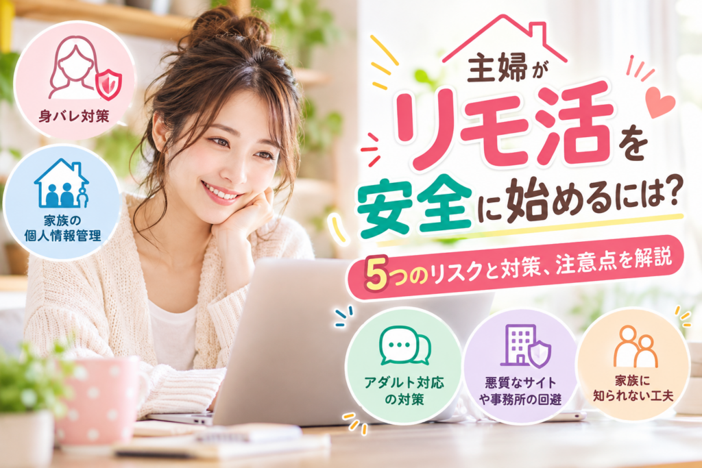 主婦がリモ活を安全に始めるには？5つのリスクと対策、注意点を解説
