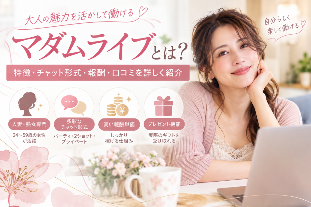 マダムライブとは？特徴・チャット形式・報酬・口コミを詳しく紹介