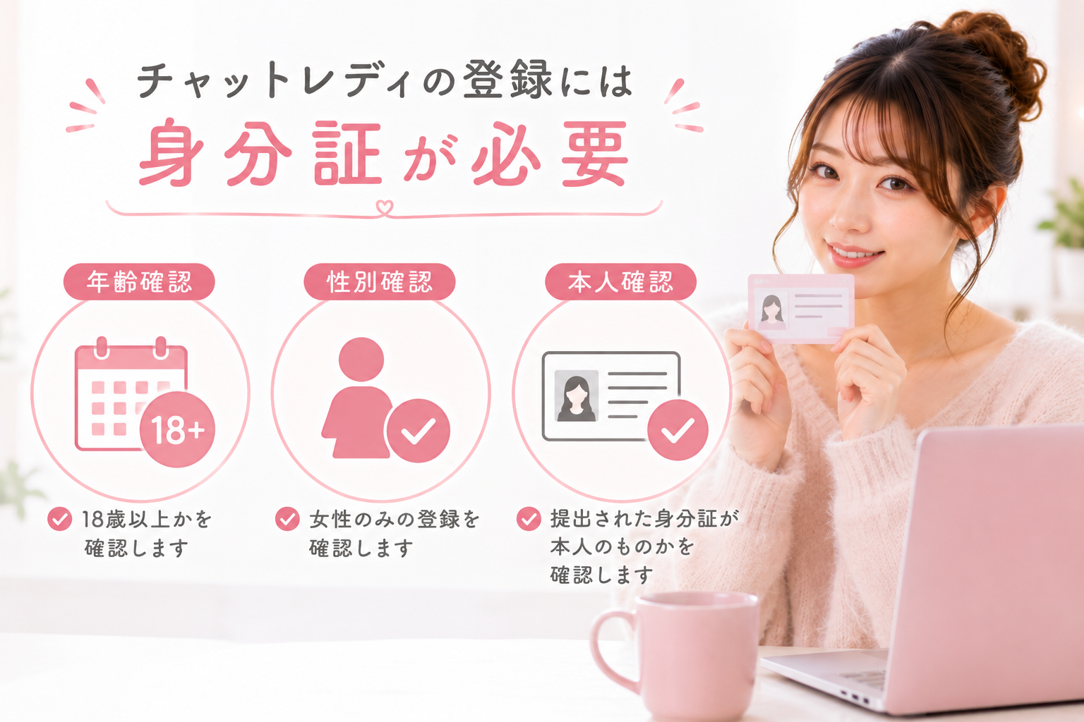 チャットレディの登録には身分証が必要