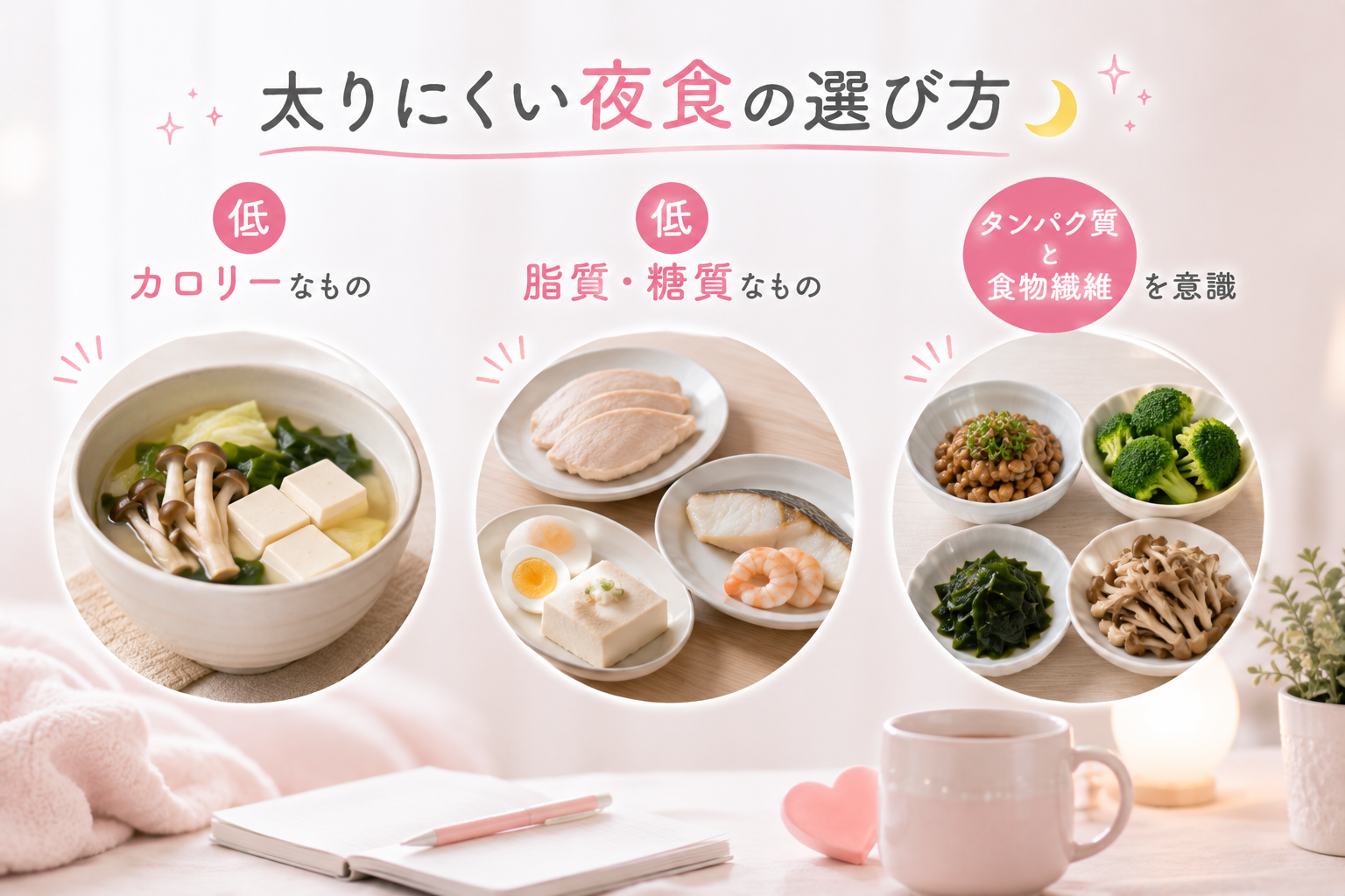 太りにくい夜食の選び方