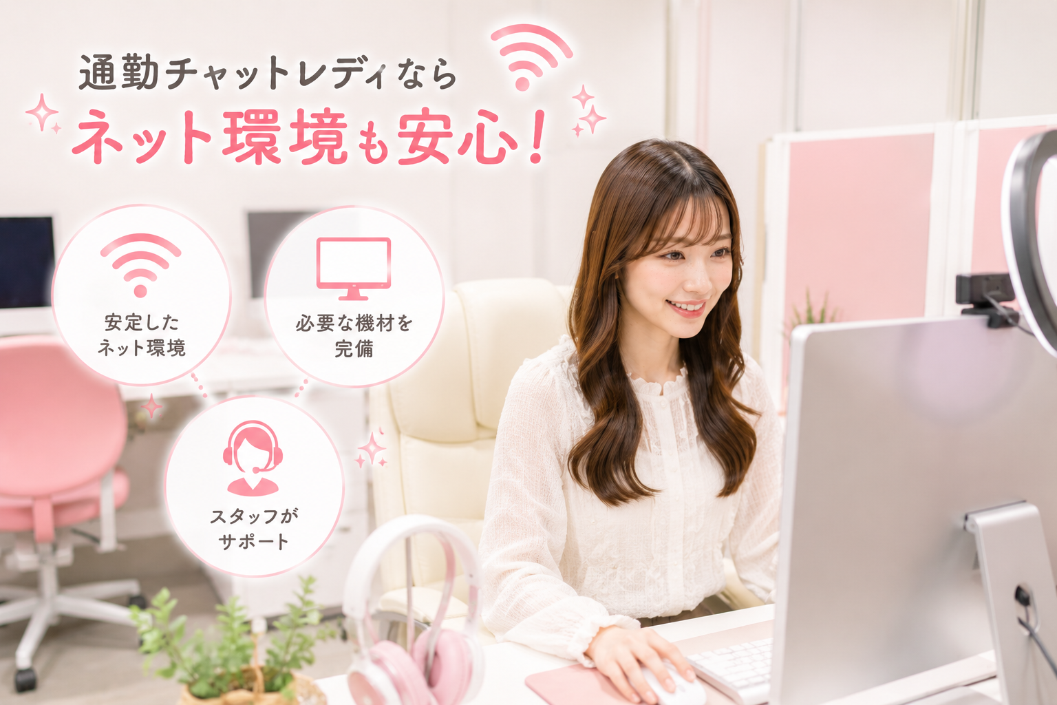 通勤チャットレディならネット環境が整っている