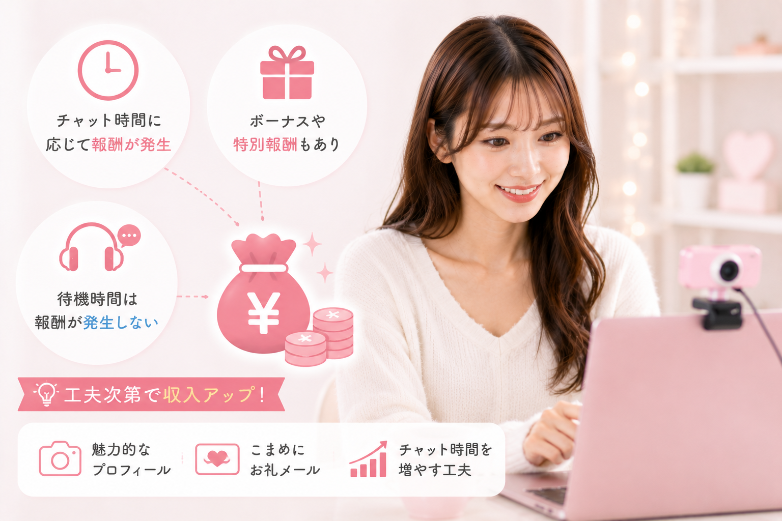 チャットレディで稼げる額はどのくらい？