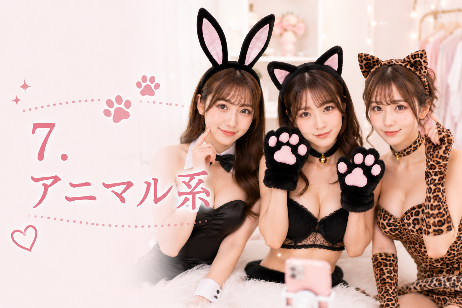 バニーや猫耳などのアニマル系