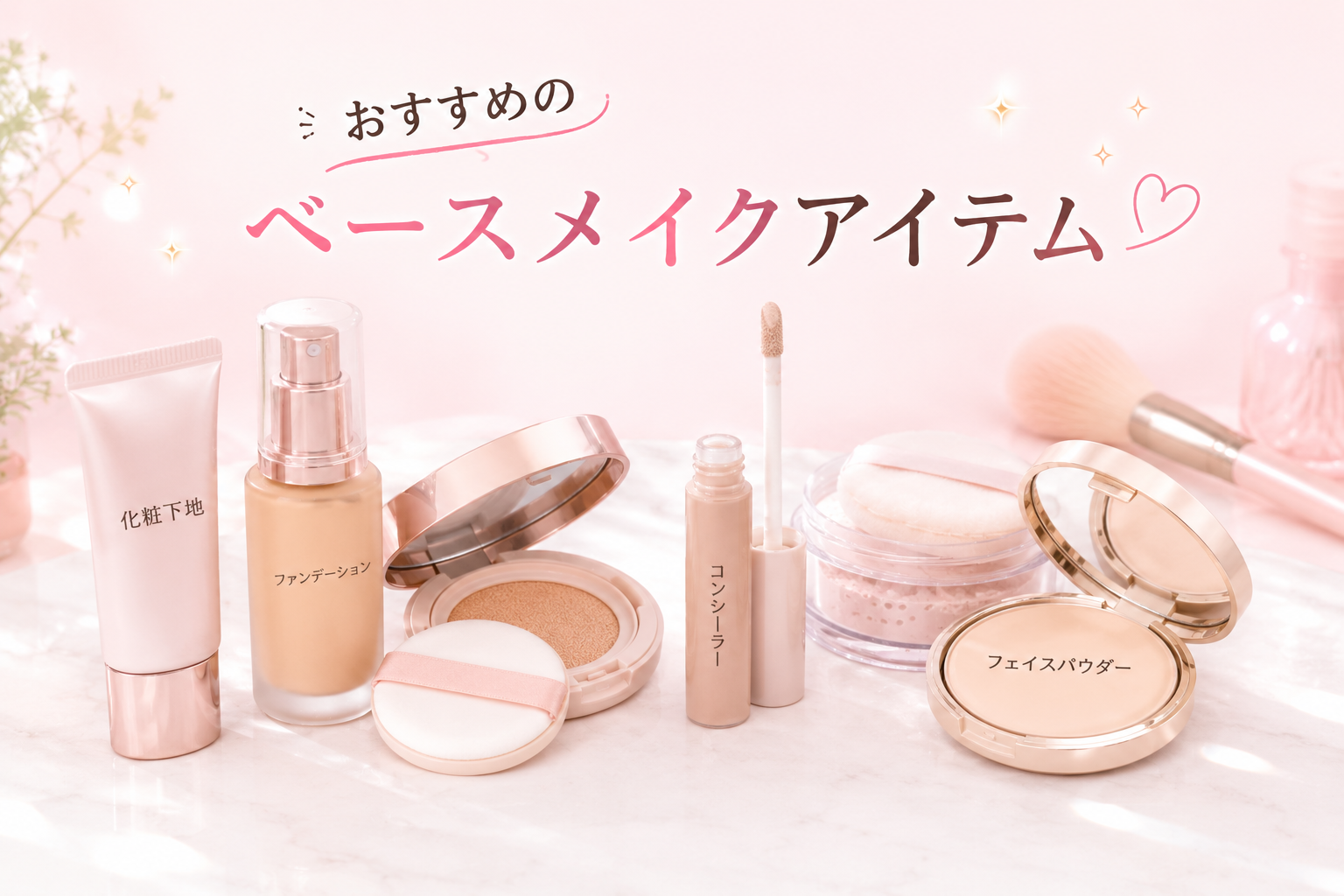 配信映えを意識したおすすめのベースメイクアイテム