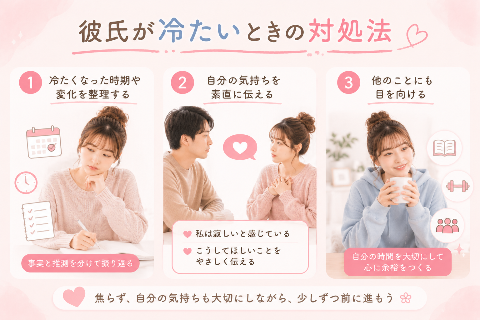 彼氏が冷たいときの対処法