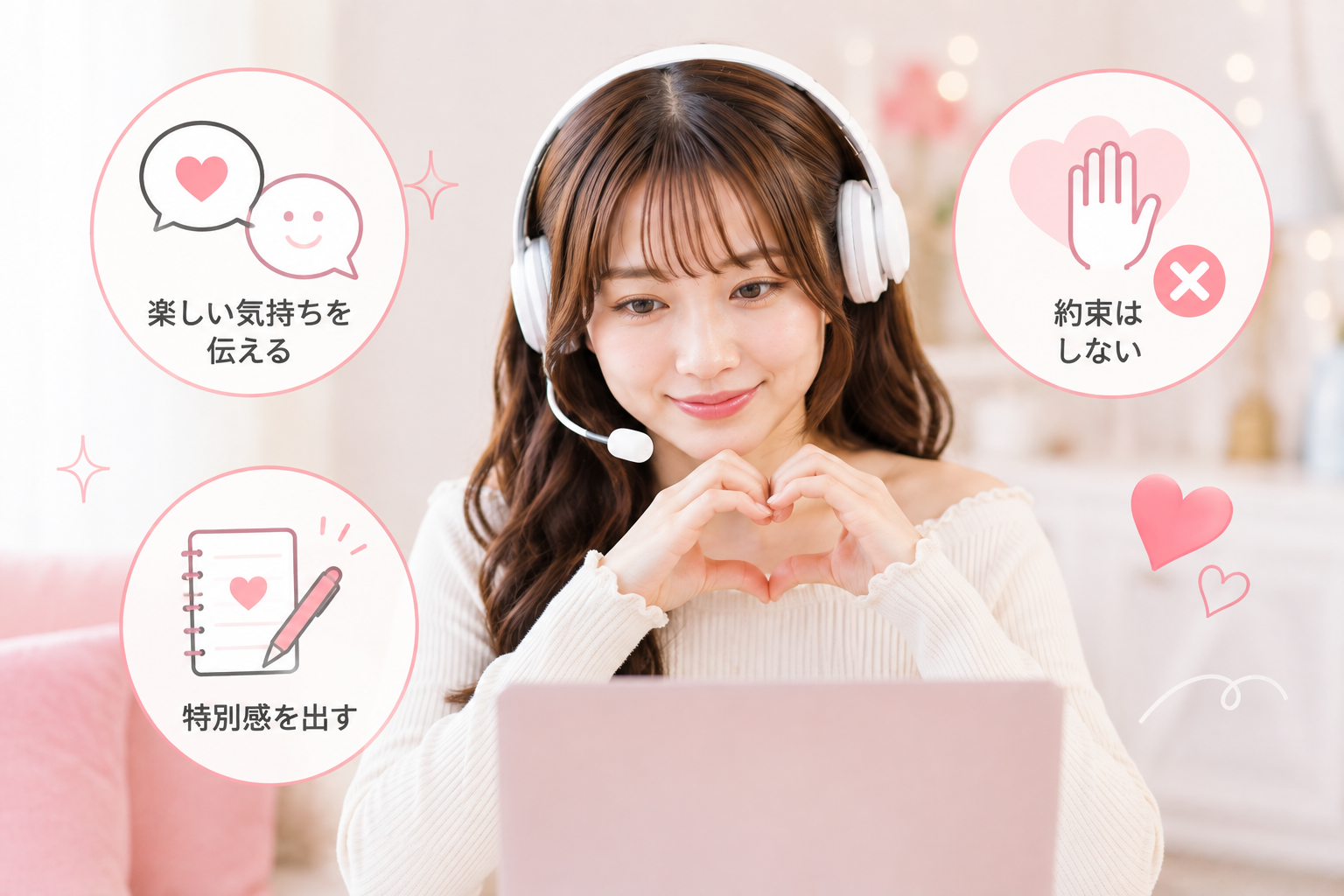 チャットレディが色恋営業で無理なく働くコツ