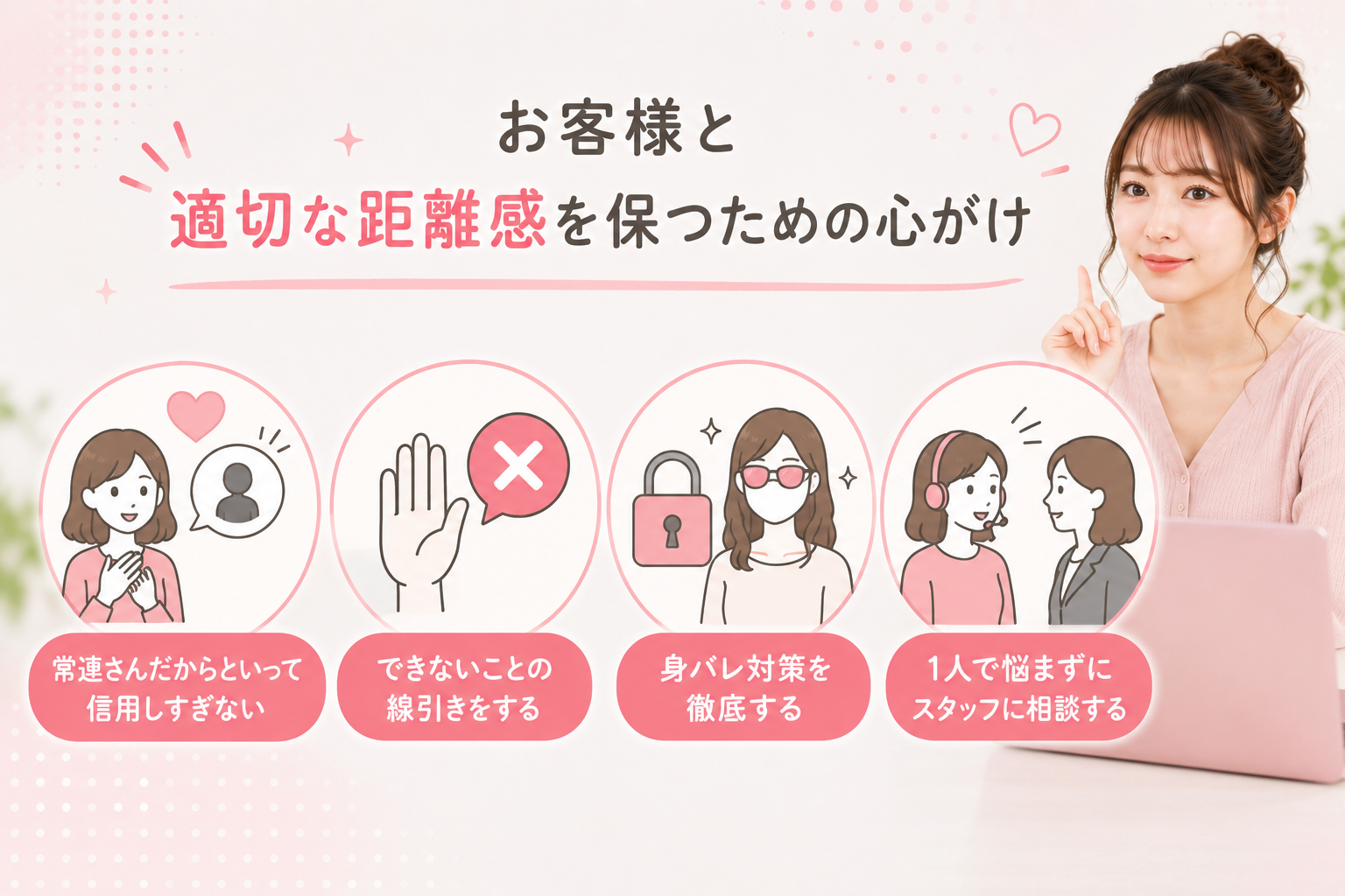 お客様と適切な距離感を保つための心がけ